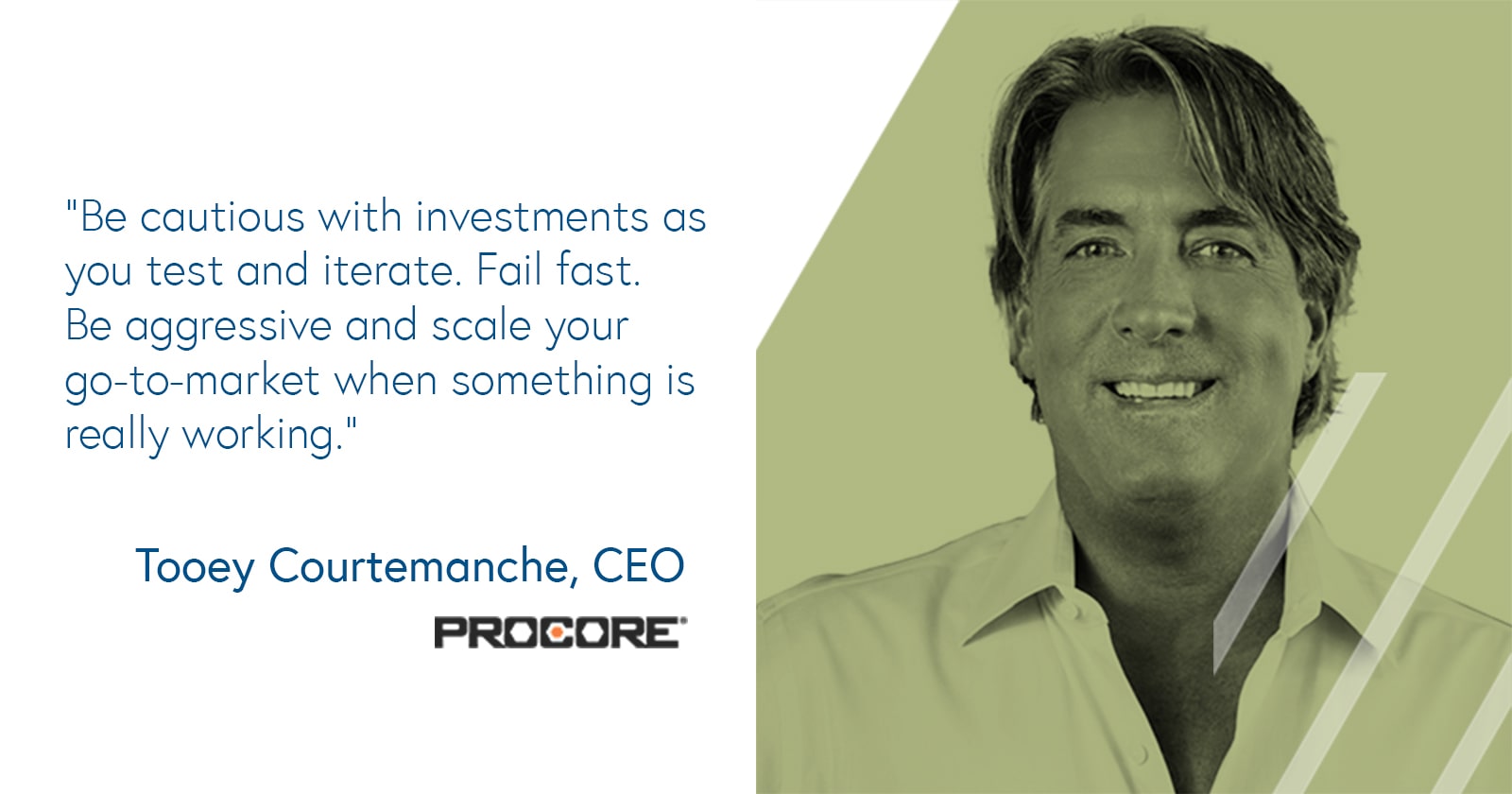 Tooey Courtemanche, CEO of Procore Tooey Courtemanche, CEO of Procore on investing in Sales and Marketing