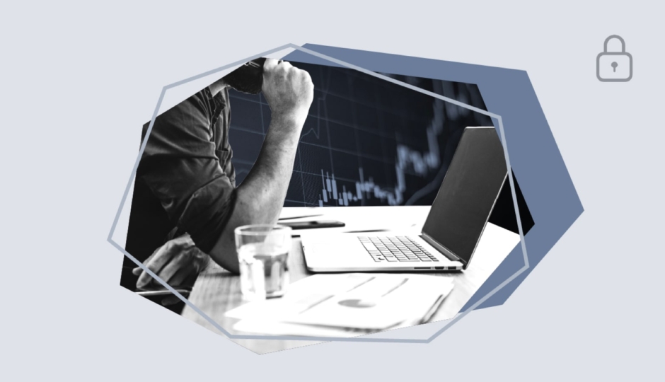 illustrative graphic of man sitting at a laptop